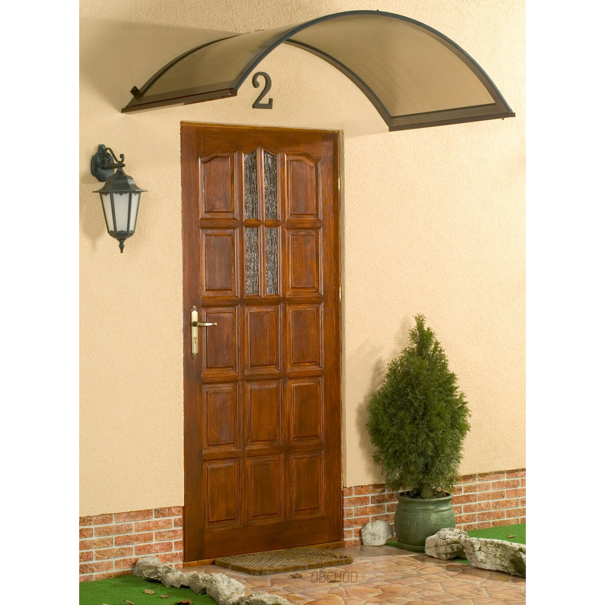 Vchodová stříška LANITPLAST ONYX 200/75 hnědá