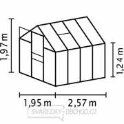 Skleník VITAVIA VENUS 5000 čiré sklo 3 mm zelený náhled