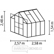 Skleník VITAVIA URANUS 6700 čiré sklo 3 mm stříbrný náhled