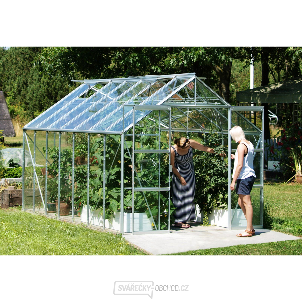 Skleník VITAVIA URANUS 11500 čiré sklo 3 mm stříbrný