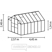 Skleník VITAVIA URANUS 11500 čiré sklo 3 mm zelený Náhled