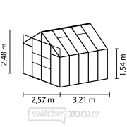 Skleník VITAVIA URANUS 8300 čiré sklo 3 mm zelený náhled