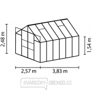 Skleník VITAVIA URANUS 9900 čiré sklo 3 mm zelený náhled