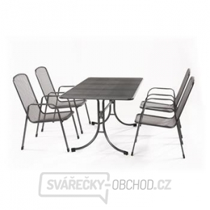 Bani 4+ - zahradní sestava z tahokovu(4x židle Savoy, 1x stůl Universal 145)