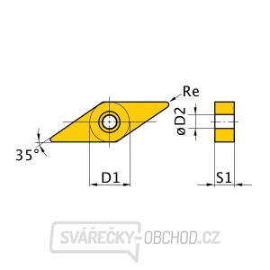 Břitové destičky V/35°, 5 ks