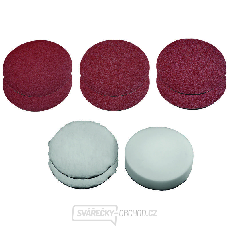 Sada leštících povlaků a brusných disků 9dílná  Sada leštících povlaků a brusných disků 9dílná  gallery main image