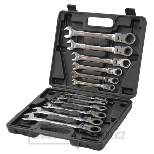 12-dílná sada očkoplochých ráčnových kloubových klíčů JTY-2007A 12-dílná sada očkoplochých ráčnových kloubových klíčů JTY-2007A gallery main image