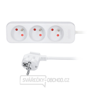 Solight prodlužovací kabel, 3 zásuvky, bílý, 3m Solight prodlužovací kabel, 3 zásuvky, bílý, 3m gallery main image