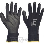 Pracovní rukavice Bunting black, polyuretan na dlani a prstech - 8 gallery main image