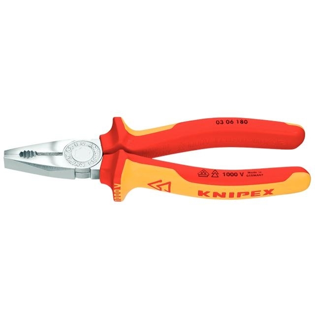 KNIPEX - kleště kombinované 180 mm, potah PVC do 1000 V… 03 06 180