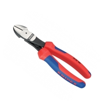 KNIPEX - kleště štípací stranové pevnostní, zesílené PVC - 180mm 74 02 180