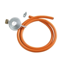 MEVA - hadice 8mm 1,5m se sponami + regulátor 30mbar NP01007