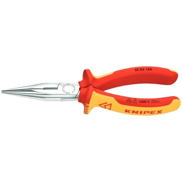 KNIPEX - kleště s půlkulatými čelistmi 160 mm, potah PVC do 1000V 25 06 160