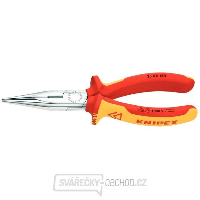 KNIPEX - kleště s půlkulatými čelistmi 160 mm, potah PVC do 1000V