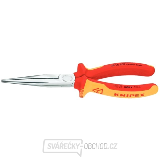 KNIPEX - kleště s půlkulatými čelistmi 200 mm, potah PVC do 1000V