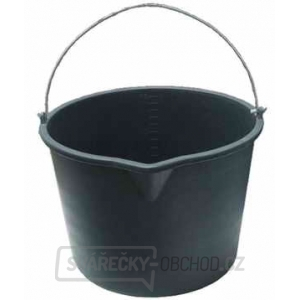 Vědro stavební s držadlem a výlevkou 12l - černé Vědro stavební s držadlem a výlevkou 12l - černé gallery main image