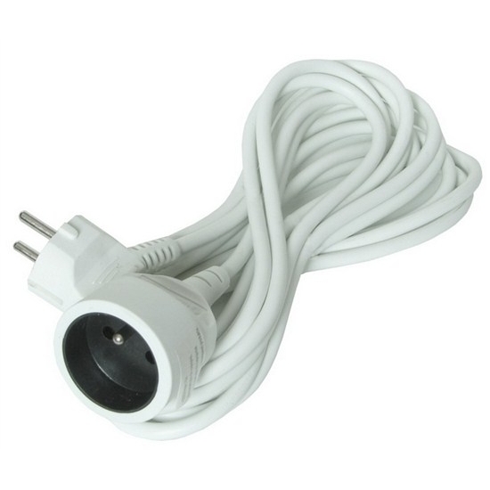 Levně Solight prodlužovací kabel - spojka, 1 zásuvka, bílá, 10m PS06