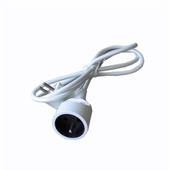 Levně Solight prodlužovací kabel - spojka, 1 zásuvka, bílá, 1,5m PS01