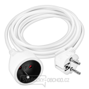 Solight prodlužovací kabel - spojka, 1 zásuvka, bílá, 5m Náhled