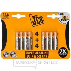 JCB SUPER alkalická baterie LR03/AAA, blistr 8 ks