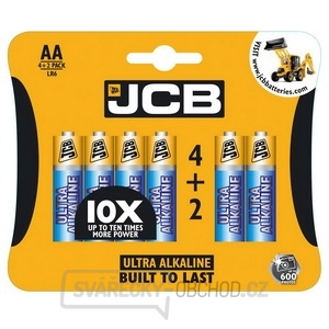 JCB OXI DIGITAL alkalická baterie LR06/AA, blistr 6 ks gallery main image
