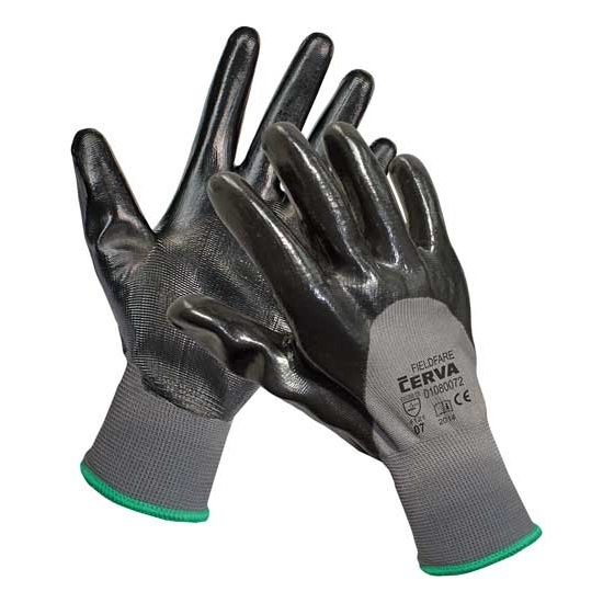 ČERVA EXPORT IMPORT a.s. Pracovní rukavice FIELDFARE, nitril na dlani a prstech, vel. 7