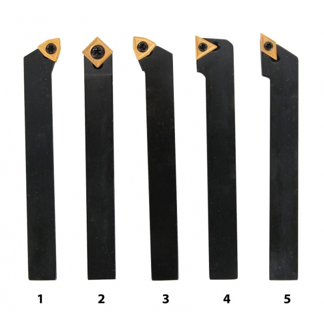Soustružnické nože HM 12 mm, sada - 5 ks 3441666