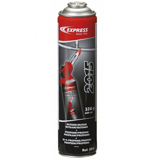 Levně Plyn Express 2015 - 326 g ( 600 ml) butan + propan + 36 % propylen/propene se závitem 7/16" 2015