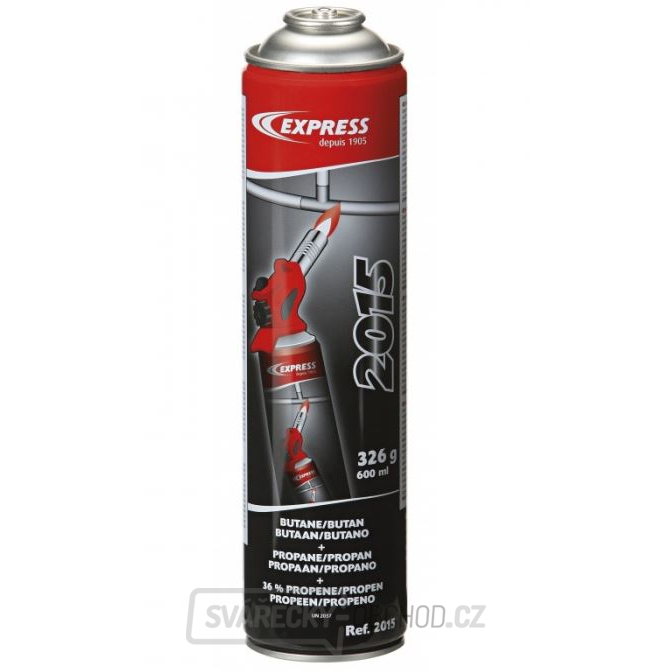 Plyn Express 2015 - 326 g ( 600 ml) butan + propan + 36 %  propylen/propene se závitem 7/16"