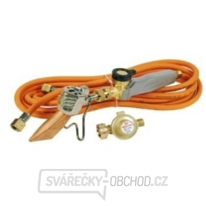 Set klempířská pájka 60279 + 4,75 m plynová tlaková hadice + regulační ventil Set klempířská pájka 60279 + 4,75 m plynová tlaková hadice + regulační ventil gallery main image