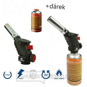 Pájecí hořák s kartuší Supergas + dárek kartuše 330g Pájecí hořák s kartuší Supergas + dárek kartuše 330g gallery main image