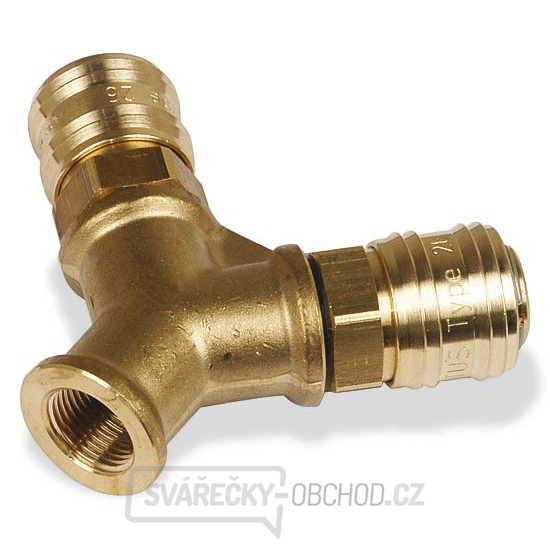 Rozdělovač, 2× rychlospojka, 3/8"