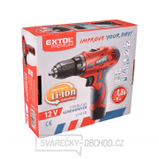 Aku vrtací šroubovák EXTOL Premium 12V Li-ion, 1500mAh náhled