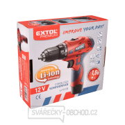 Aku vrtací šroubovák EXTOL Premium 12V Li-ion, 1500mAh náhled