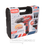 Aku vrtací šroubovák EXTOL Premium 12V Li-ion, 1300mAh, dvě baterie náhled