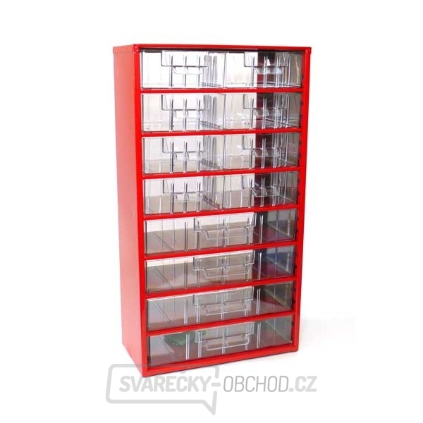 Závěsná skříňka - 8 S, 4 V - červená 6754C