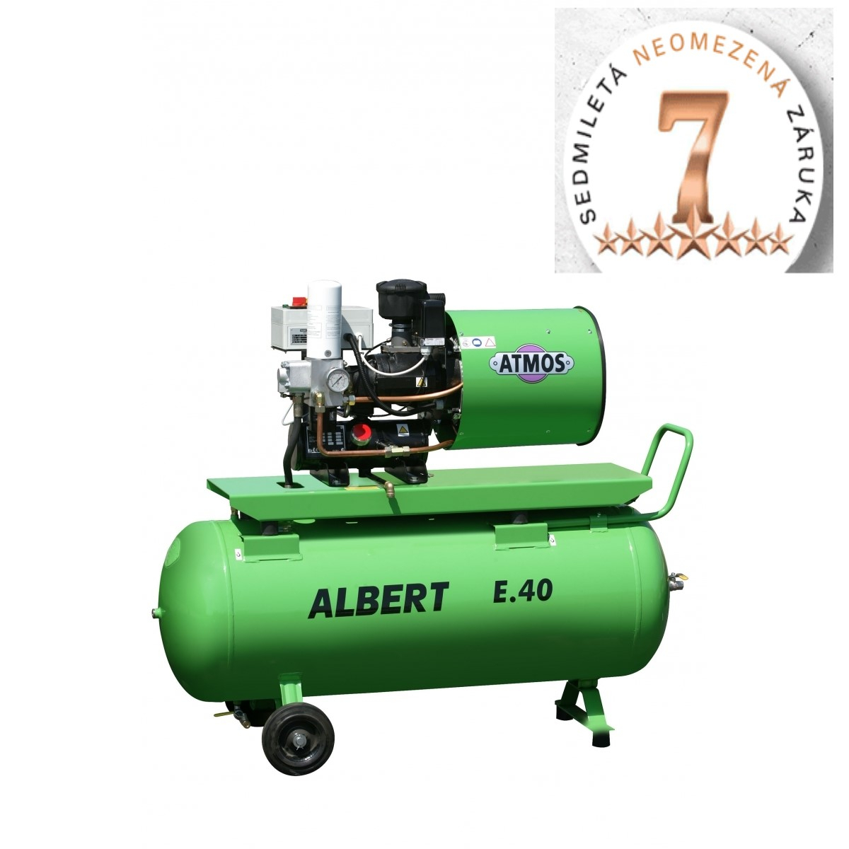 Šroubový kompresor Atmos Albert E.40 + vzdušník E.40V
