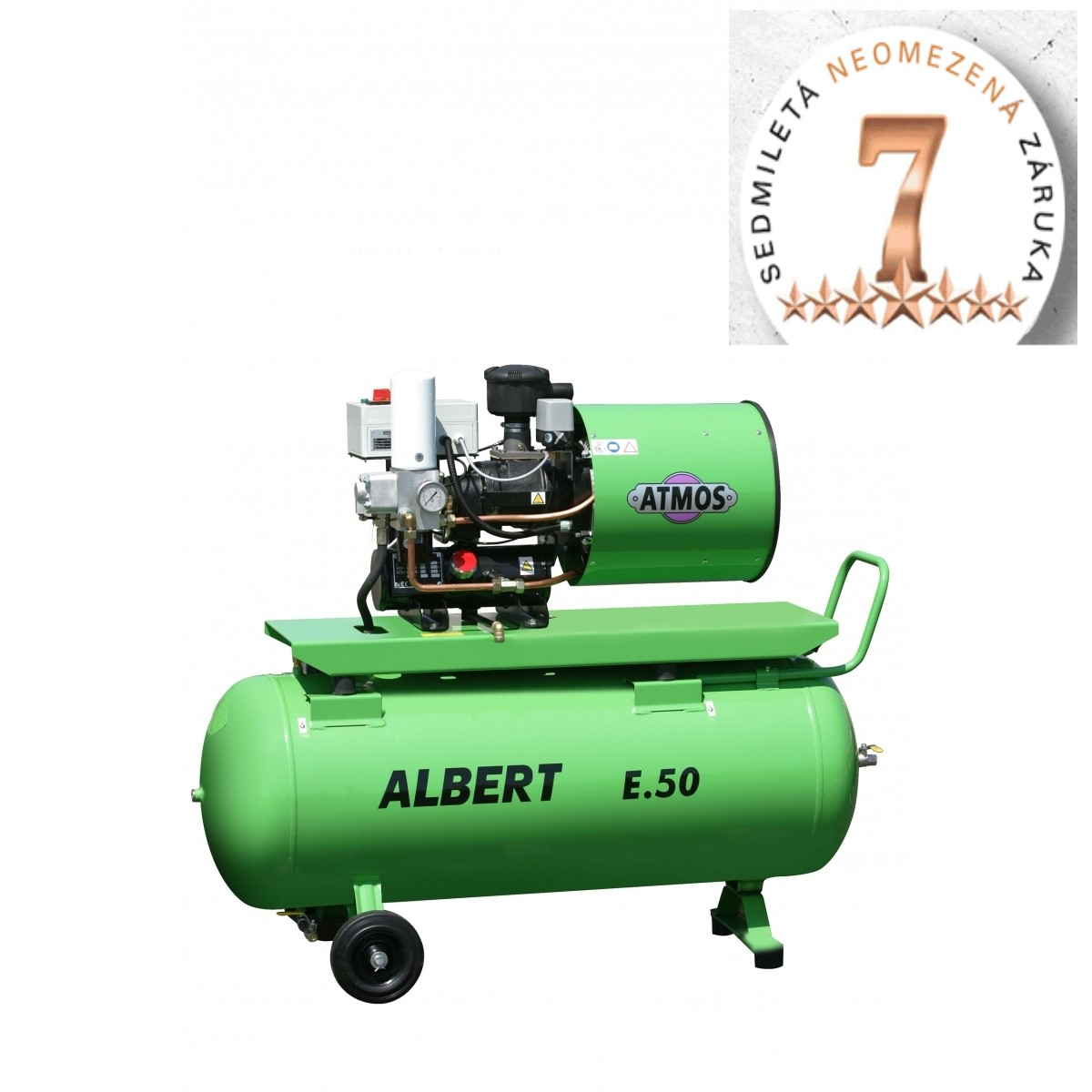Šroubový kompresor Atmos Albert E.50 + vzdušník E.50V