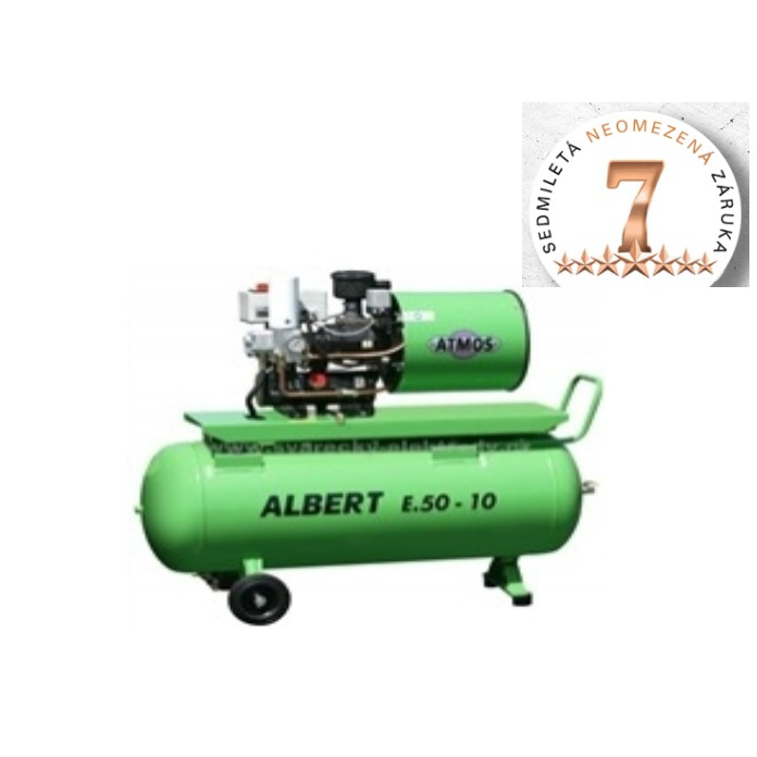Šroubový kompresor Atmos Albert E.50-10 STANDARD + vzdušník E.50-10V
