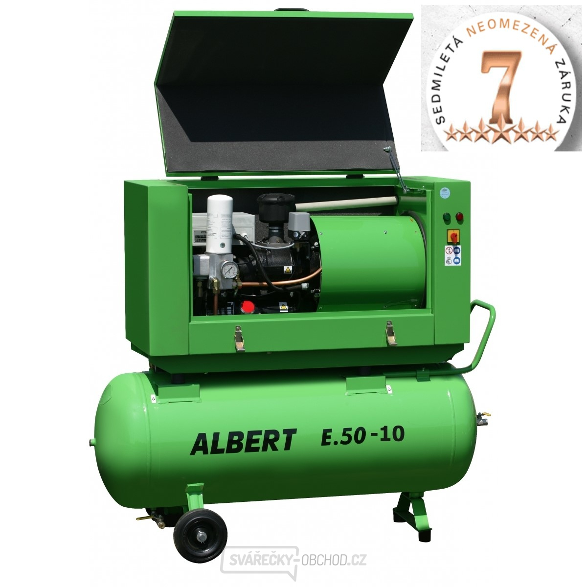 Šroubový kompresor Atmos Albert E.50-10 KOMFORT + vzdušník