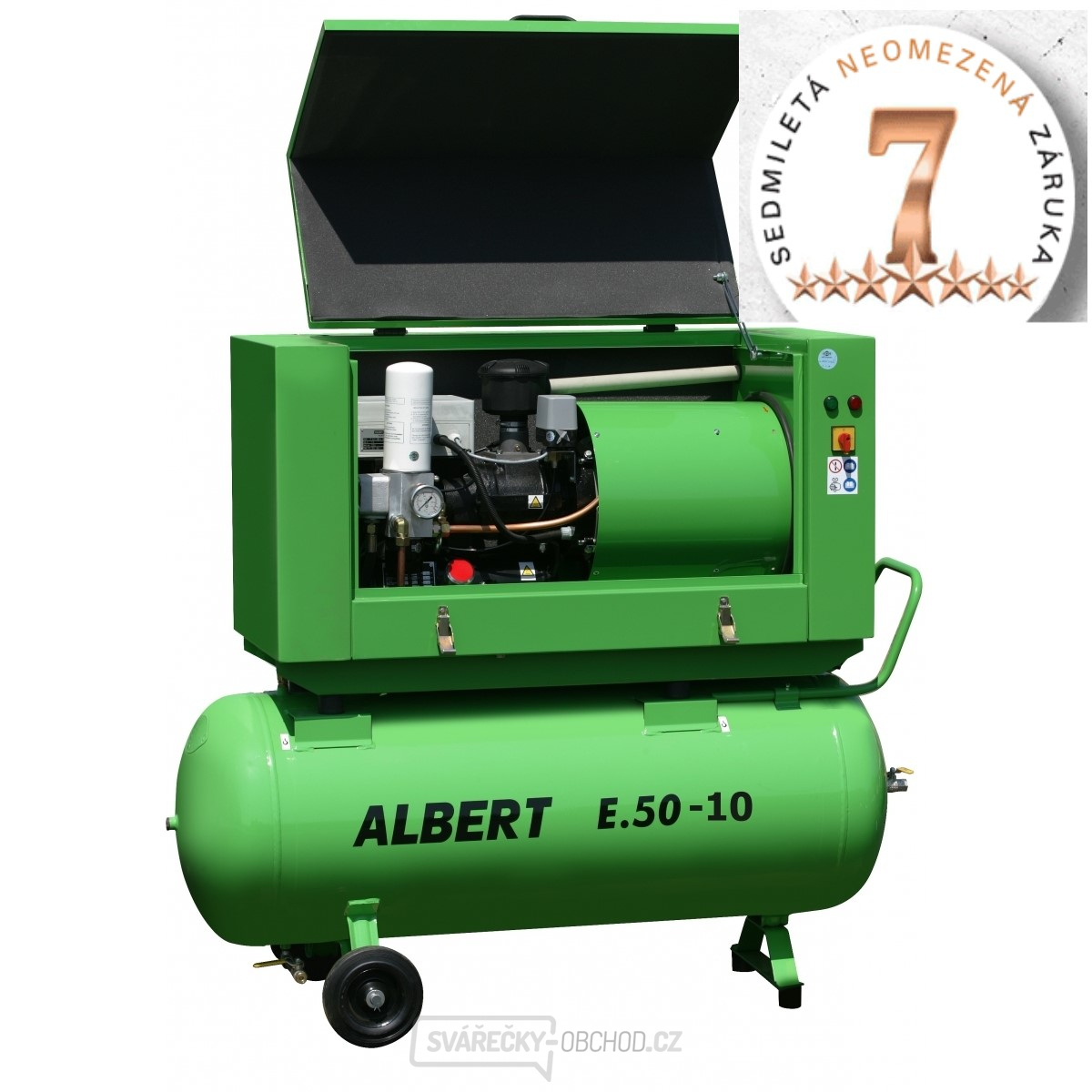 Šroubový kompresor Atmos Albert E.50-10 KOMFORT + vzdušník + sušička Šroubový kompresor Atmos Albert E.50-10 KOMFORT + vzdušník + sušička gallery main image