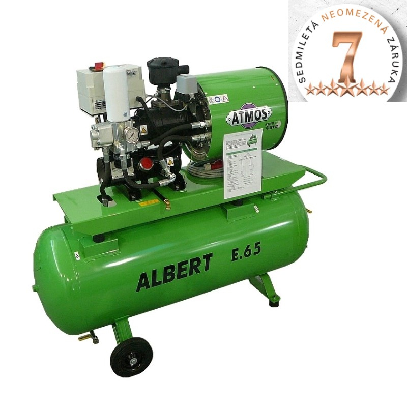 Šroubový kompresor Atmos Albert E.65 STANDARD + vzdušník + sušička E.65VS