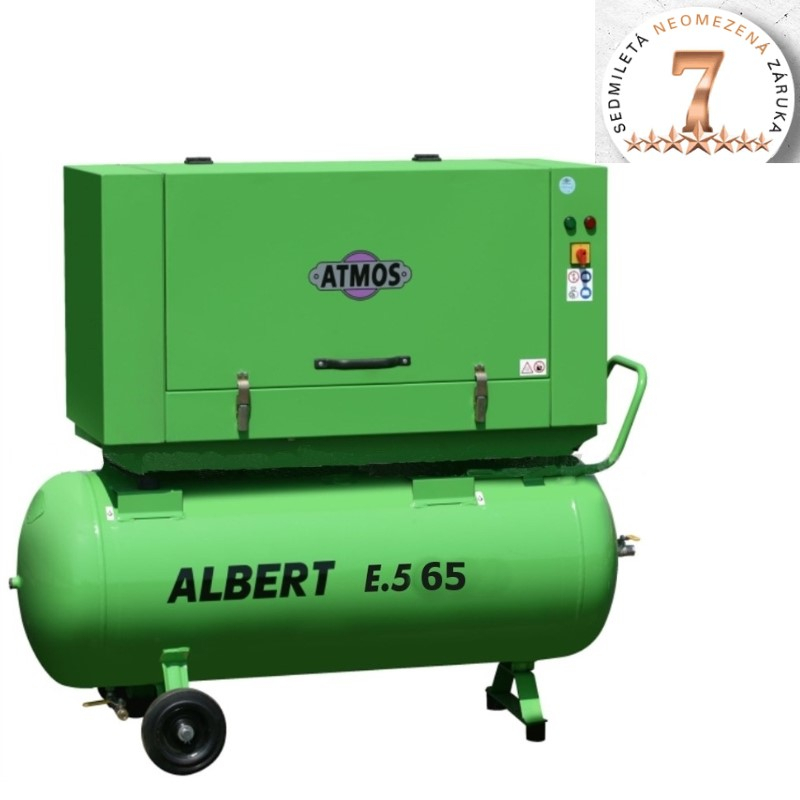 Šroubový kompresor Atmos Albert E.65 KOMFORT + vzdušník E.65KV