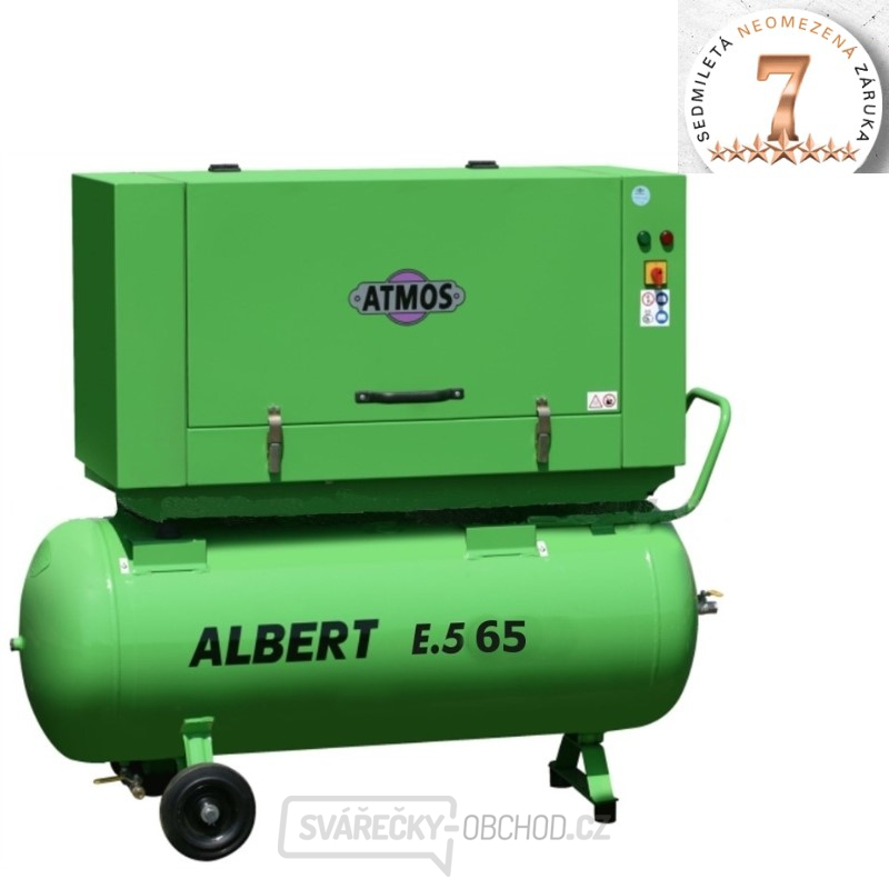 Šroubový kompresor Atmos Albert E.65 KOMFORT + vzdušník + sušička Šroubový kompresor Atmos Albert E.65 KOMFORT + vzdušník + sušička gallery main image