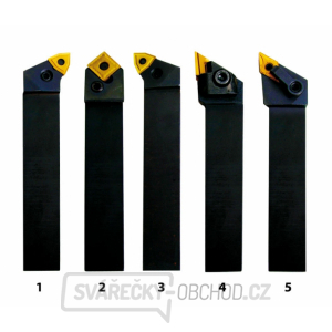 Soustružnické nože HM 25 mm, sada - 5 ks Soustružnické nože HM 25 mm, sada - 5 ks gallery main image