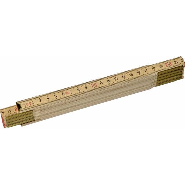 Levně Dřevěný skládací metr přírodní 2 m Stanley 0-35-455