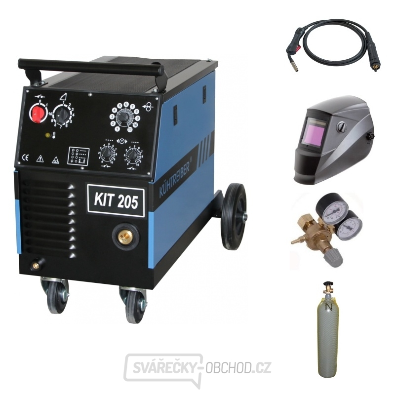 KIT 205 Standart 4 kladka  + hořák 4m + kukla + ventil + Plná láhev CO2 plná