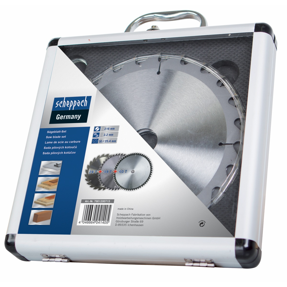 Levně Scheppach Sada 3 pilových kotoučů 210 mm 7901200715