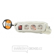Solight prodlužovací kabel, 3 zásuvky, bílý, vypínač, 2m Náhled