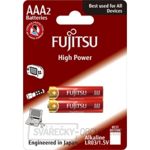 Fujitsu High Power alkalická baterie LR03/AAA, blistr 2ks
